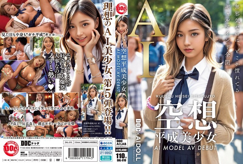 DAL-010 幻想平成美少女 AI 模型 AV 出道黑崎花 - 黑咲華